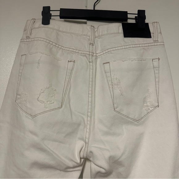 ONE X ONE TEASPOON Cococash Hooligans Low Waist distressed White Jeans Size 24 - Picture 9 of 10